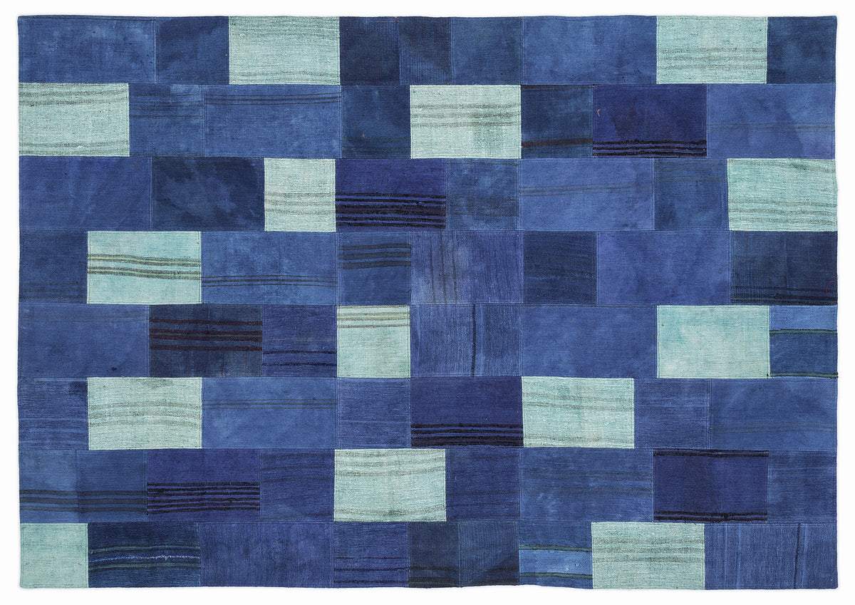 Mixed Over Dyed Kilim Patchwork Unique Rug 5&#39;3&#39;&#39; x 7&#39;7&#39;&#39; ft 160 x 230 cm