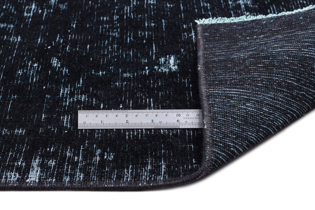 Black Over Dyed Vintage XLarge Rug 9'9'' x 12'2'' ft 297 x 372 cm