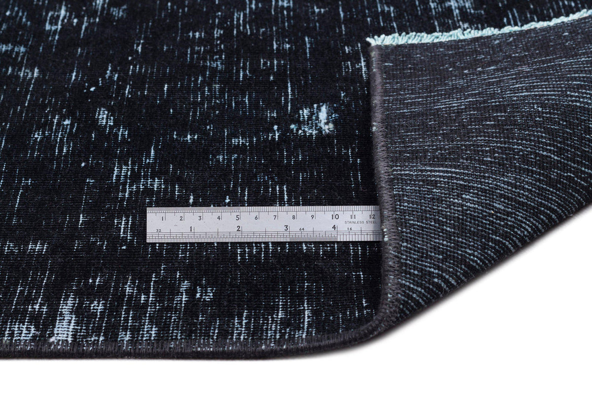 Black Over Dyed Vintage XLarge Rug 9&#39;9&#39;&#39; x 12&#39;2&#39;&#39; ft 297 x 372 cm