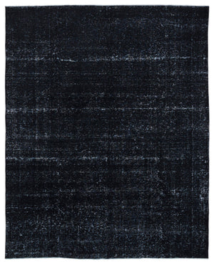 Black Over Dyed Vintage XLarge Rug 9'9'' x 12'2'' ft 297 x 372 cm