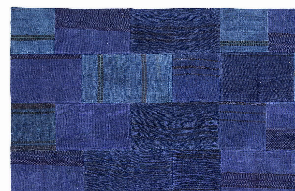 Mixed Over Dyed Kilim Patchwork Unique Rug 5&#39;3&#39;&#39; x 7&#39;7&#39;&#39; ft 160 x 230 cm