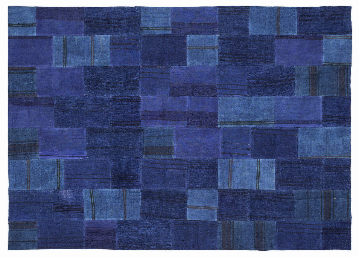 Mixed Over Dyed Kilim Patchwork Unique Rug 5&#39;3&#39;&#39; x 7&#39;7&#39;&#39; ft 160 x 230 cm