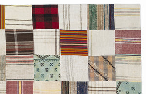 Mixed Over Dyed Kilim Patchwork Unique Rug 5'3'' x 7'7'' ft 160 x 230 cm
