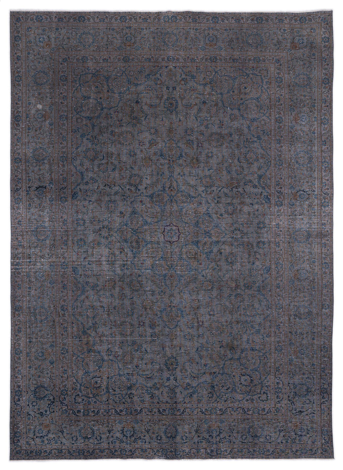 Gray Over Dyed Vintage XLarge Rug 9&#39;9&#39;&#39; x 13&#39;1&#39;&#39; ft 296 x 400 cm