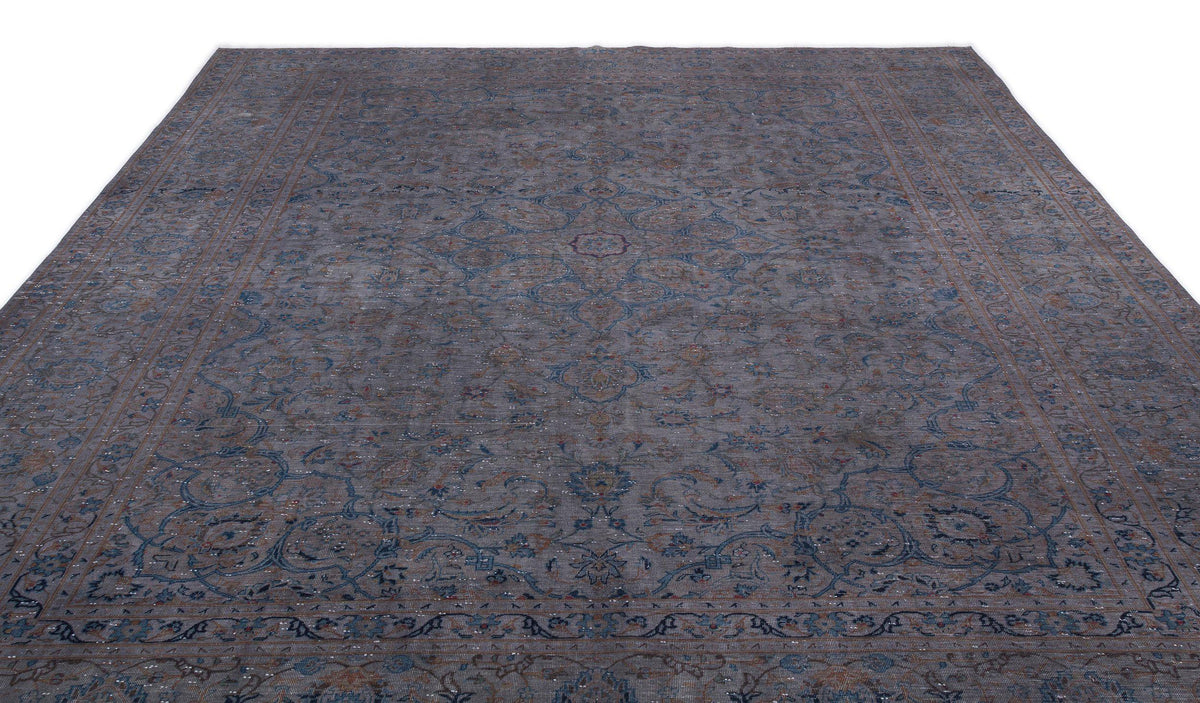 Gray Over Dyed Vintage XLarge Rug 9&#39;9&#39;&#39; x 13&#39;1&#39;&#39; ft 296 x 400 cm