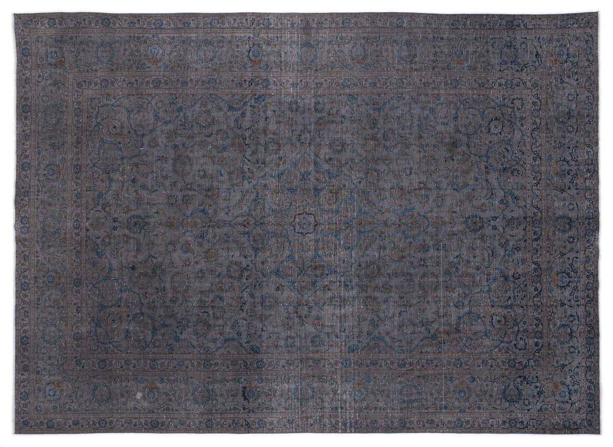 Gray Over Dyed Vintage XLarge Rug 9&#39;9&#39;&#39; x 13&#39;1&#39;&#39; ft 296 x 400 cm