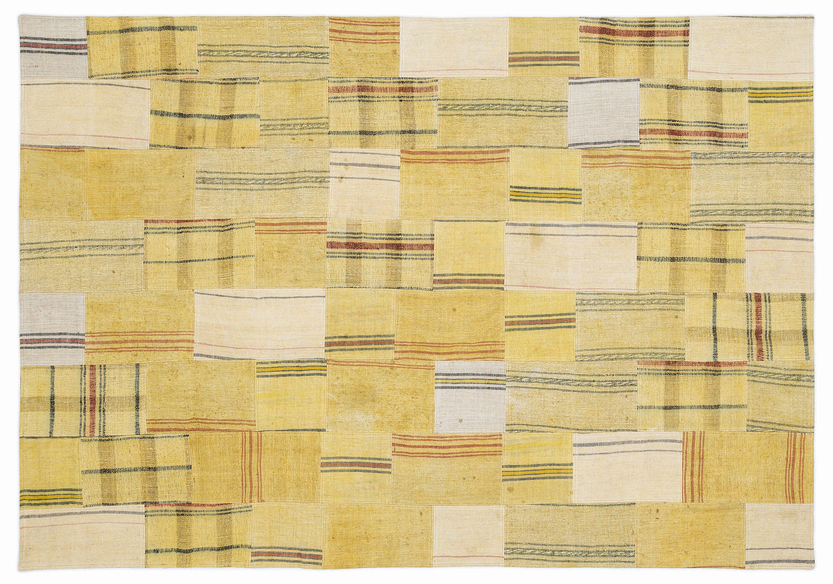 Mixed Over Dyed Kilim Patchwork Unique Rug 5&#39;3&#39;&#39; x 7&#39;7&#39;&#39; ft 160 x 230 cm