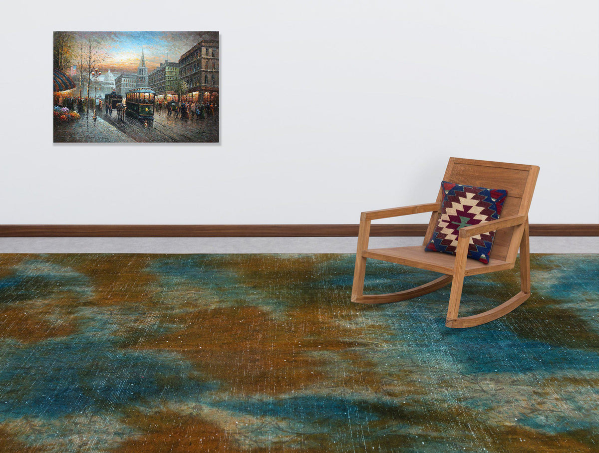 Retro Over Dyed Vintage XLarge Rug 9&#39;2&#39;&#39; x 12&#39;4&#39;&#39; ft 279 x 376 cm