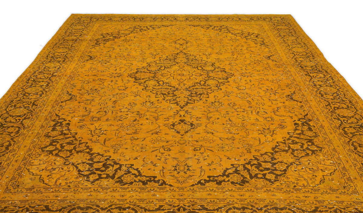 Yellow Over Dyed Vintage XLarge Rug 9&#39;4&#39;&#39; x 13&#39;1&#39;&#39; ft 284 x 400 cm
