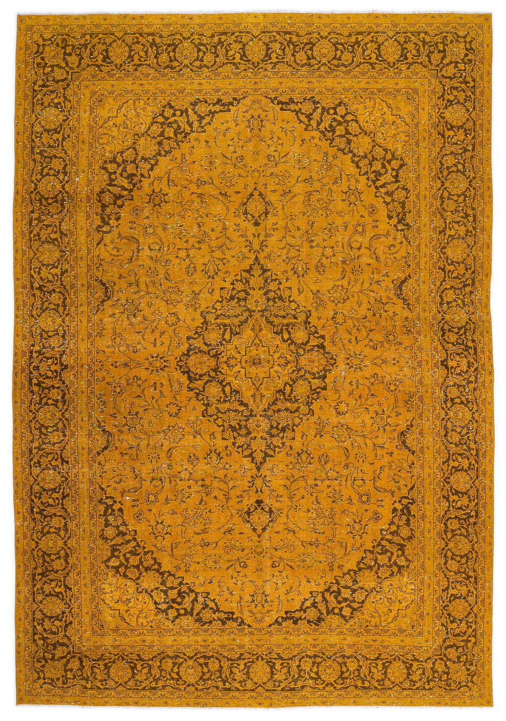 Yellow Over Dyed Vintage XLarge Rug 9'4'' x 13'1'' ft 284 x 400 cm