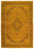Yellow Over Dyed Vintage XLarge Rug 9'4'' x 13'1'' ft 284 x 400 cm