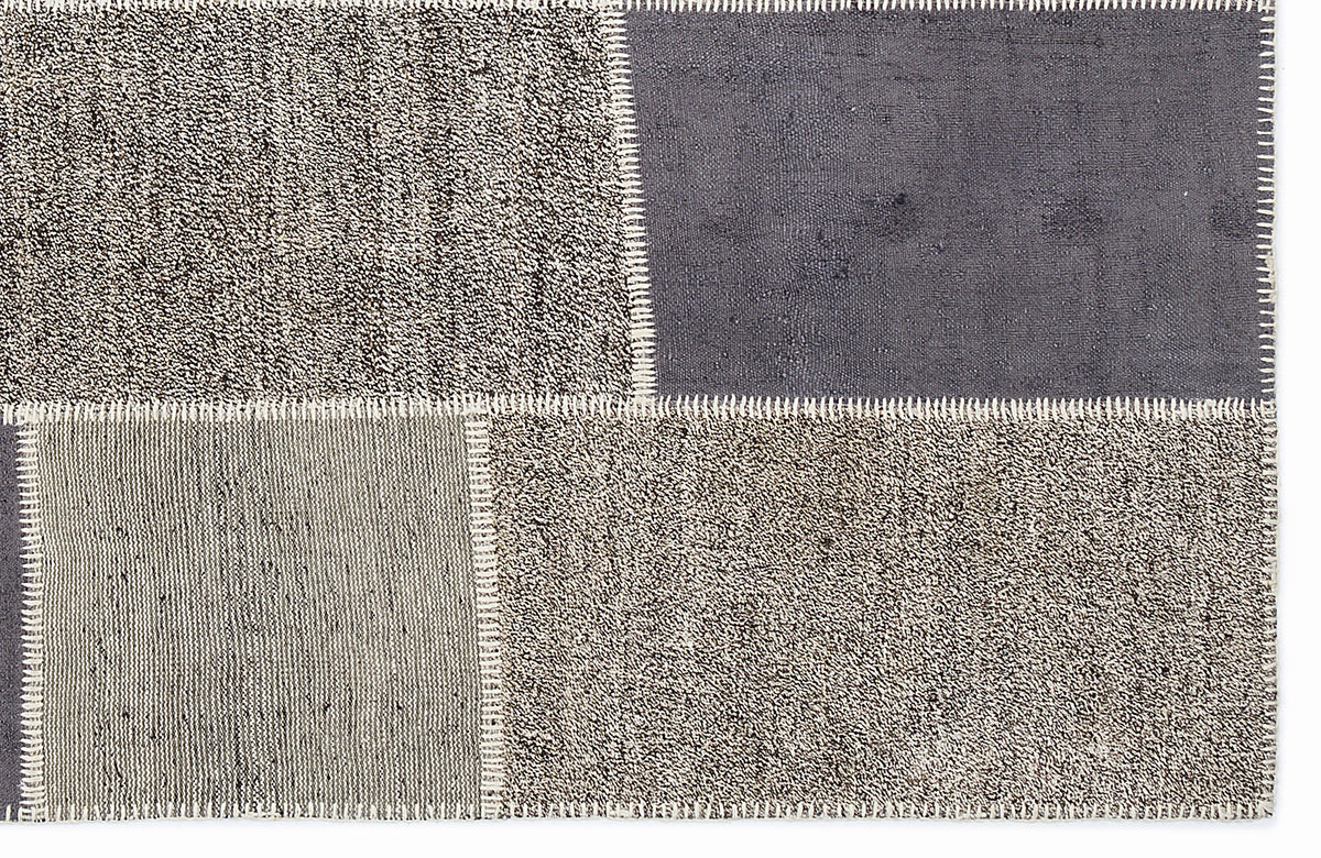 Striped Over Dyed Kilim Patchwork Unique Rug 5&#39;3&#39;&#39; x 7&#39;7&#39;&#39; ft 160 x 230 cm