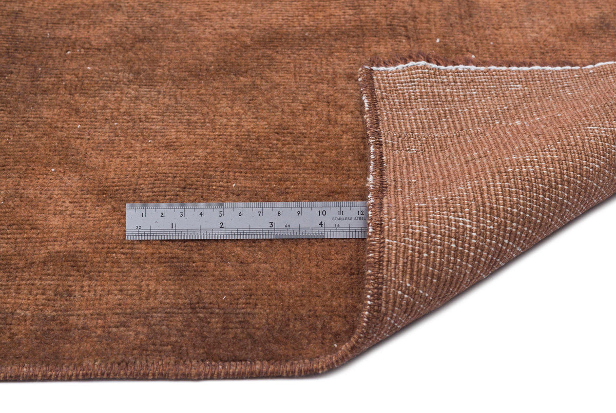 Brown Over Dyed Vintage XLarge Rug 9&#39;7&#39;&#39; x 12&#39;10&#39;&#39; ft 292 x 392 cm