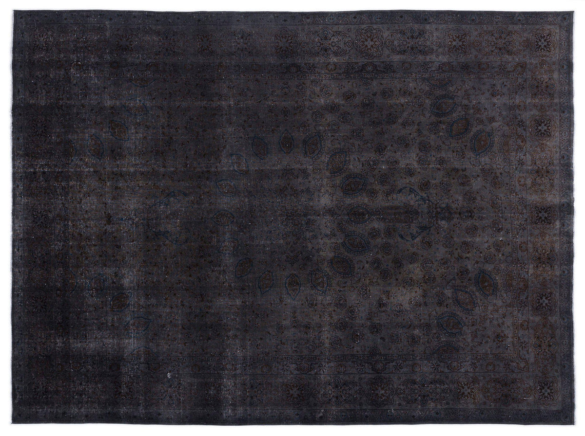Gray Over Dyed Vintage XLarge Rug 9&#39;7&#39;&#39; x 13&#39;1&#39;&#39; ft 293 x 400 cm