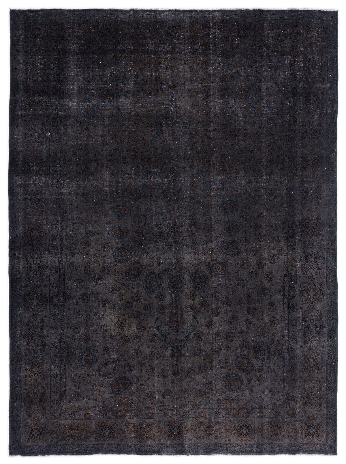 Gray Over Dyed Vintage XLarge Rug 9&#39;7&#39;&#39; x 13&#39;1&#39;&#39; ft 293 x 400 cm