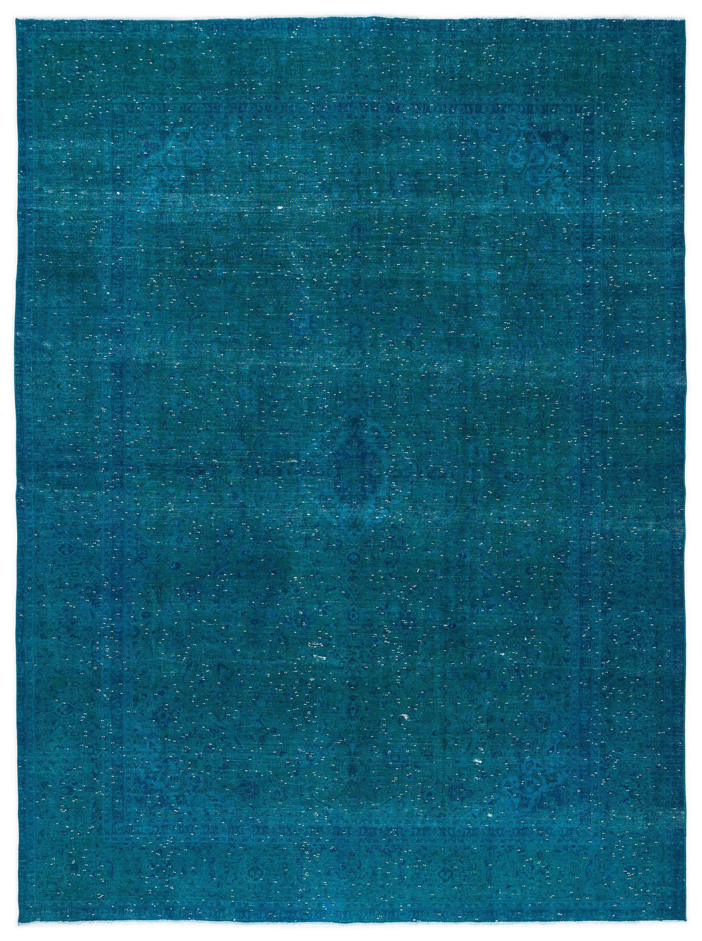 Turquoise  Over Dyed Vintage XLarge Rug 9'9'' x 12'11'' ft 297 x 393 cm