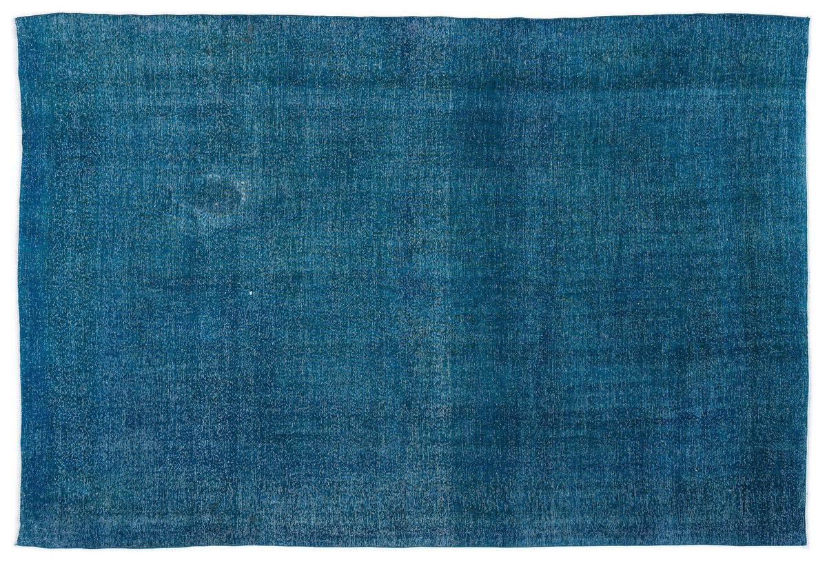 Turquoise  Over Dyed Vintage XLarge Rug 9&#39;7&#39;&#39; x 13&#39;11&#39;&#39; ft 291 x 423 cm