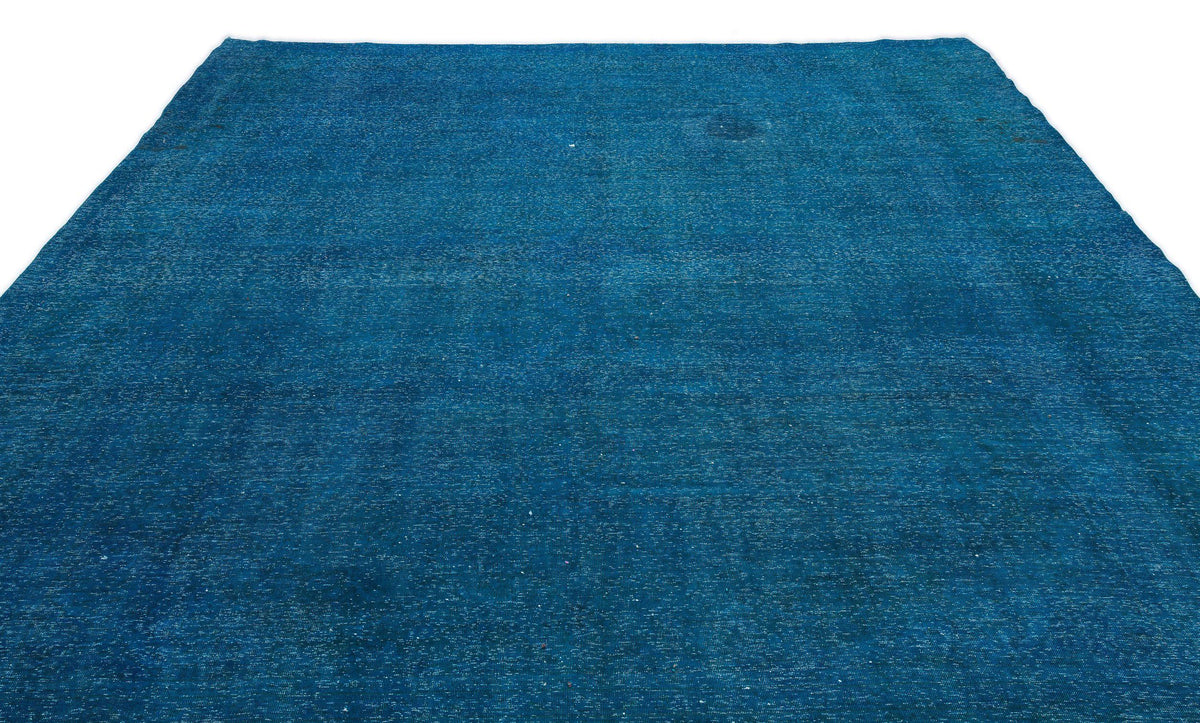 Turquoise  Over Dyed Vintage XLarge Rug 9&#39;7&#39;&#39; x 13&#39;11&#39;&#39; ft 291 x 423 cm