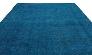 Turquoise  Over Dyed Vintage XLarge Rug 9'7'' x 13'11'' ft 291 x 423 cm