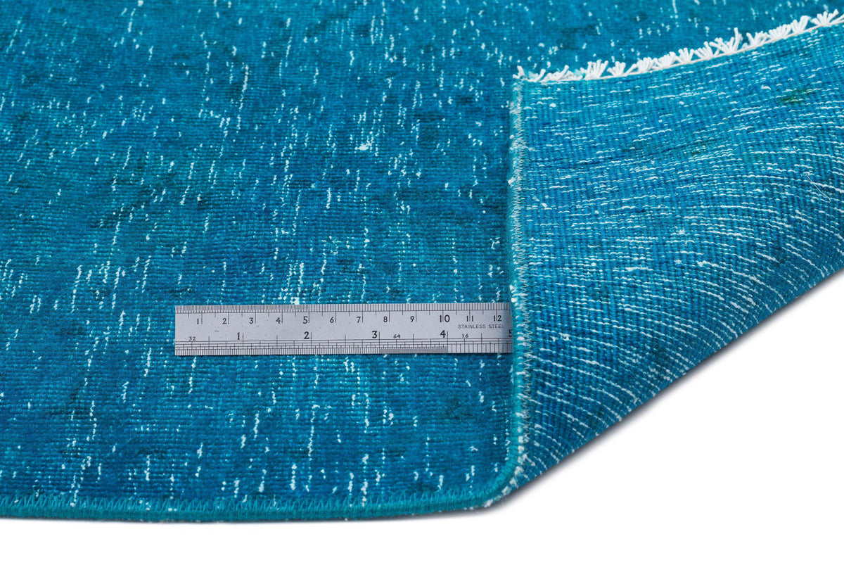 Turquoise  Over Dyed Vintage XLarge Rug 9&#39;7&#39;&#39; x 12&#39;12&#39;&#39; ft 291 x 395 cm