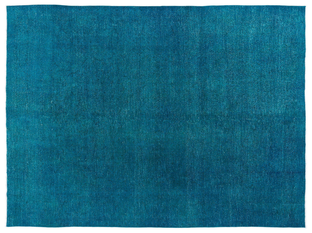 Turquoise  Over Dyed Vintage XLarge Rug 9&#39;7&#39;&#39; x 12&#39;12&#39;&#39; ft 291 x 395 cm