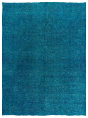 Turquoise  Over Dyed Vintage XLarge Rug 9'7'' x 12'12'' ft 291 x 395 cm