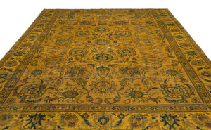 Yellow Over Dyed Vintage XLarge Rug 9'1'' x 12'11'' ft 276 x 393 cm