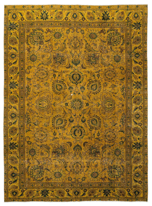 Yellow Over Dyed Vintage XLarge Rug 9'1'' x 12'11'' ft 276 x 393 cm