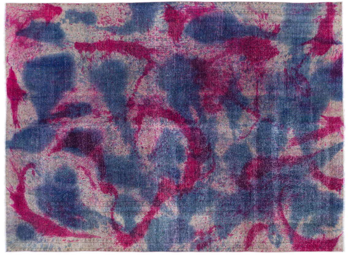 Retro Design Over Dyed Vintage XLarge Rug 9&#39;5&#39;&#39; x 12&#39;11&#39;&#39; ft 286 x 394 cm