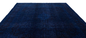 Blue Over Dyed Vintage XLarge Rug 9'6'' x 13'5'' ft 289 x 409 cm