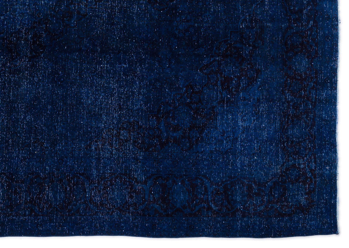 Blue Over Dyed Vintage XLarge Rug 9&#39;6&#39;&#39; x 13&#39;5&#39;&#39; ft 289 x 409 cm
