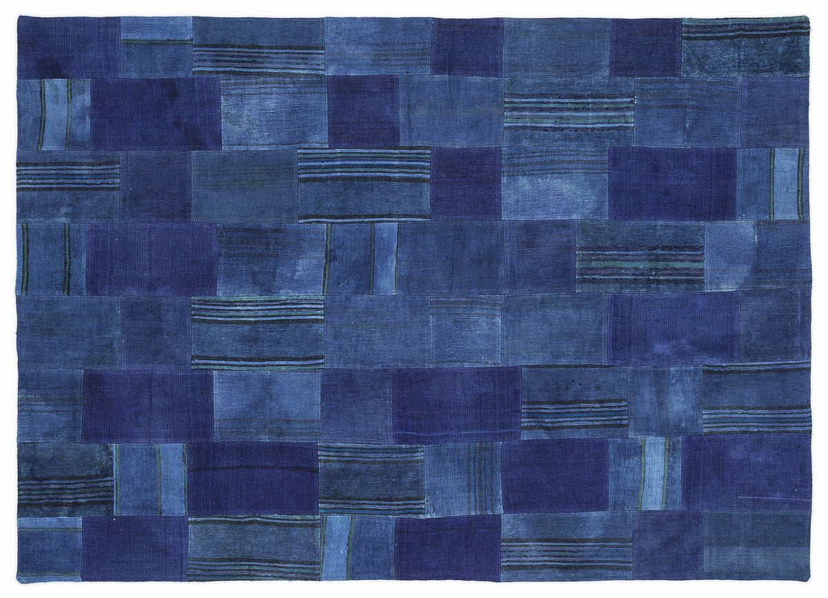 Mixed Over Dyed Kilim Patchwork Unique Rug 5&#39;3&#39;&#39; x 7&#39;7&#39;&#39; ft 160 x 230 cm