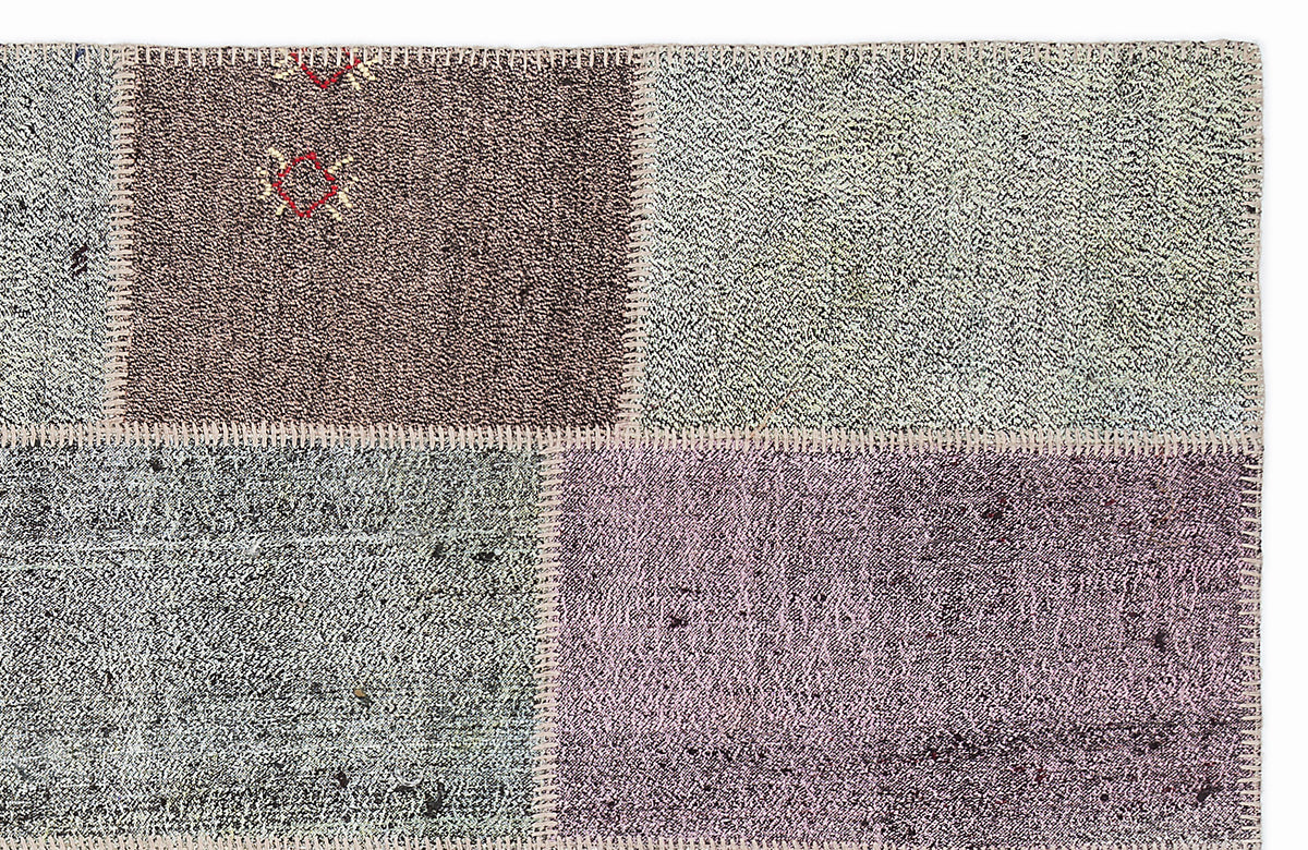 Mixed Over Dyed Kilim Patchwork Unique Rug 5&#39;3&#39;&#39; x 7&#39;7&#39;&#39; ft 160 x 230 cm