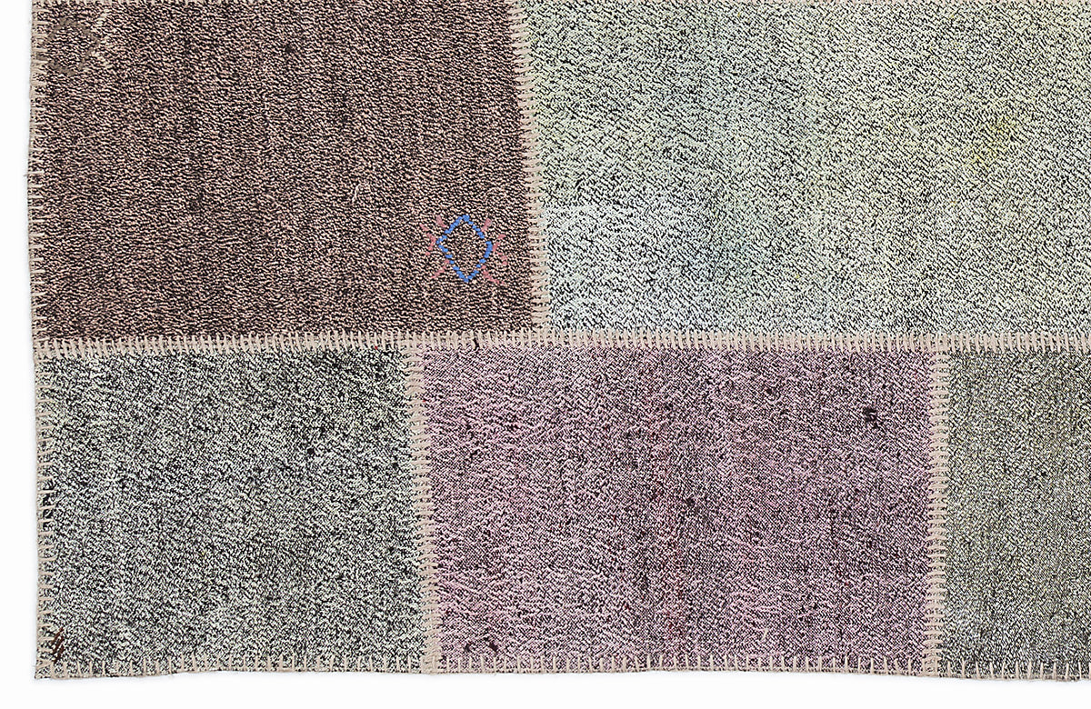 Mixed Over Dyed Kilim Patchwork Unique Rug 5&#39;3&#39;&#39; x 7&#39;7&#39;&#39; ft 160 x 230 cm