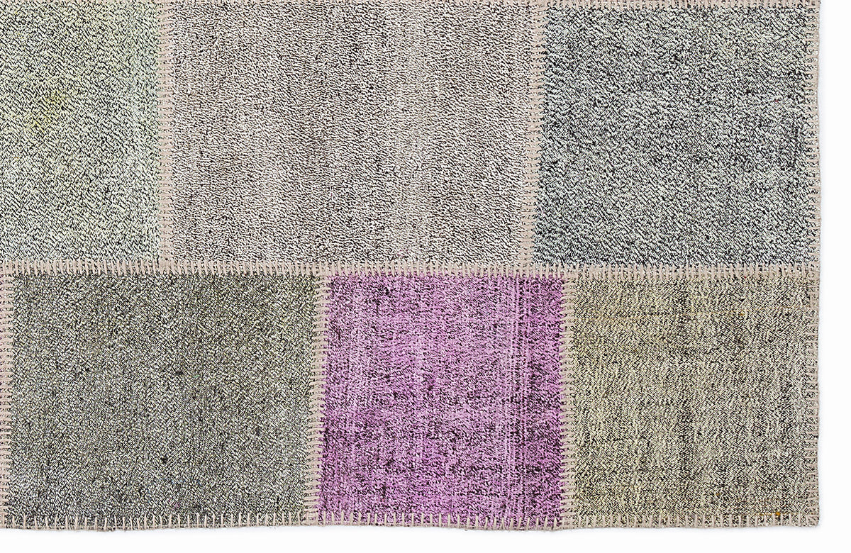 Mixed Over Dyed Kilim Patchwork Unique Rug 5&#39;3&#39;&#39; x 7&#39;7&#39;&#39; ft 160 x 230 cm