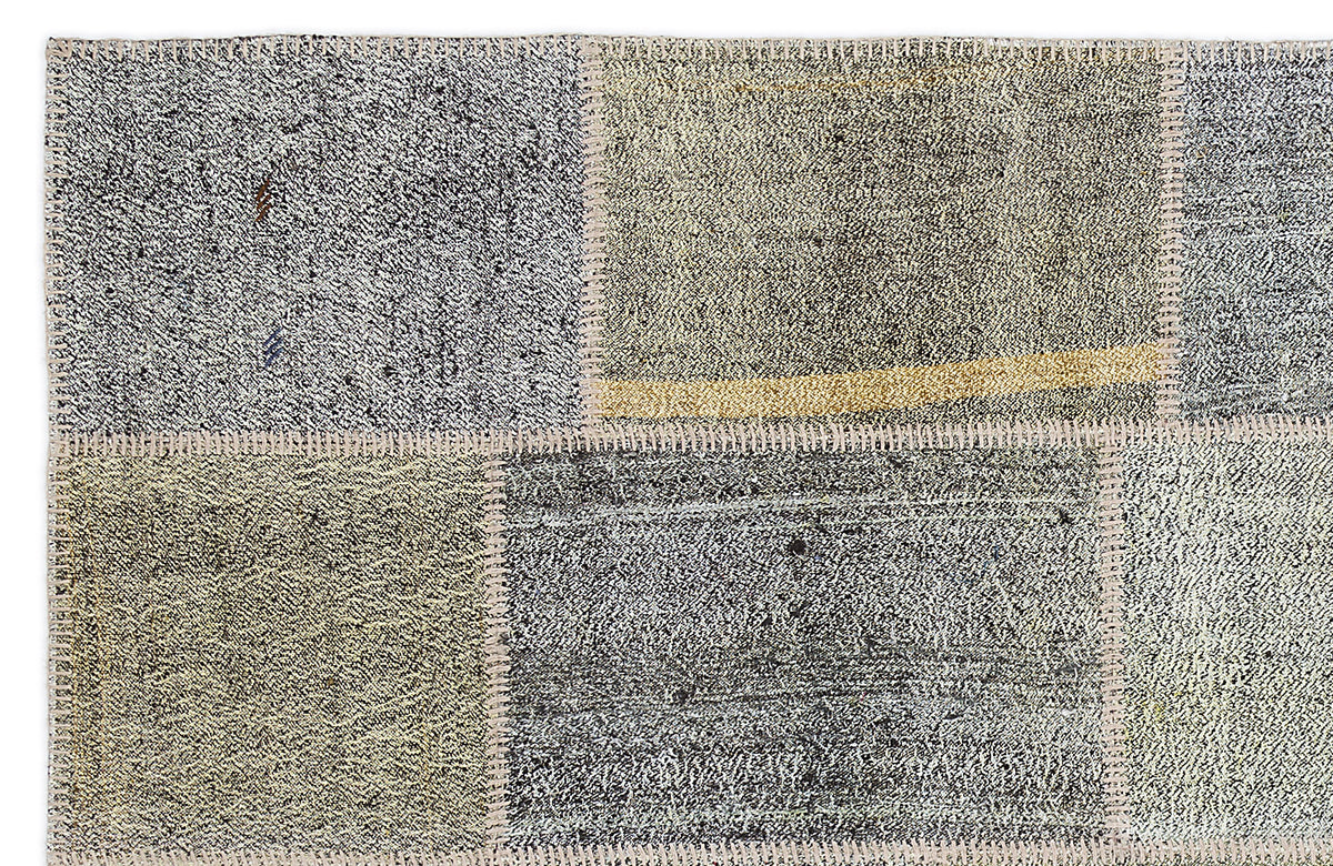 Mixed Over Dyed Kilim Patchwork Unique Rug 5&#39;3&#39;&#39; x 7&#39;7&#39;&#39; ft 160 x 230 cm