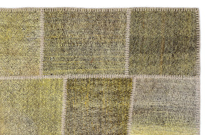 Mixed Over Dyed Kilim Patchwork Unique Rug 5'3'' x 7'7'' ft 160 x 230 cm