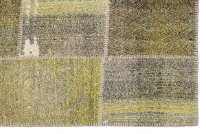 Mixed Over Dyed Kilim Patchwork Unique Rug 5'3'' x 7'7'' ft 160 x 230 cm