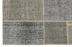 Mixed Over Dyed Kilim Patchwork Unique Rug 5'3'' x 7'7'' ft 160 x 230 cm