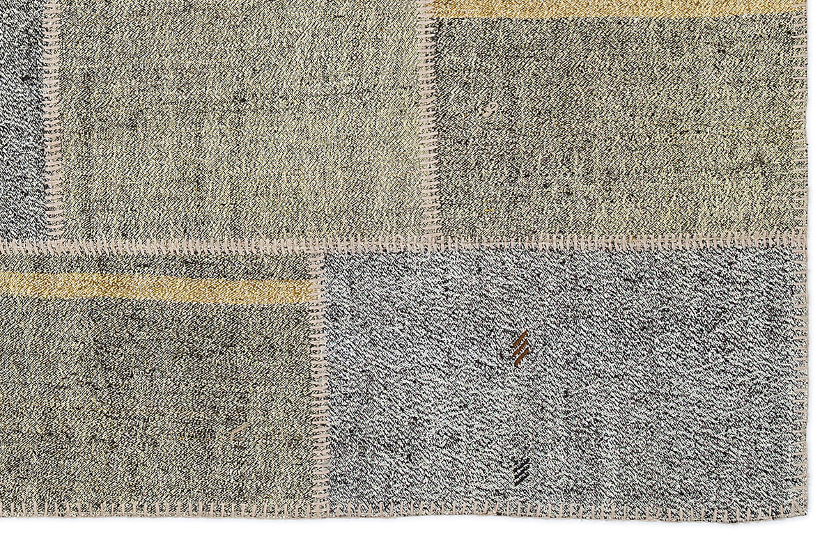 Mixed Over Dyed Kilim Patchwork Unique Rug 5&#39;3&#39;&#39; x 7&#39;7&#39;&#39; ft 160 x 230 cm