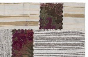 Karabakh Over Dyed Kilim Patchwork Unique Rug 5'3'' x 7'7'' ft 160 x 230 cm