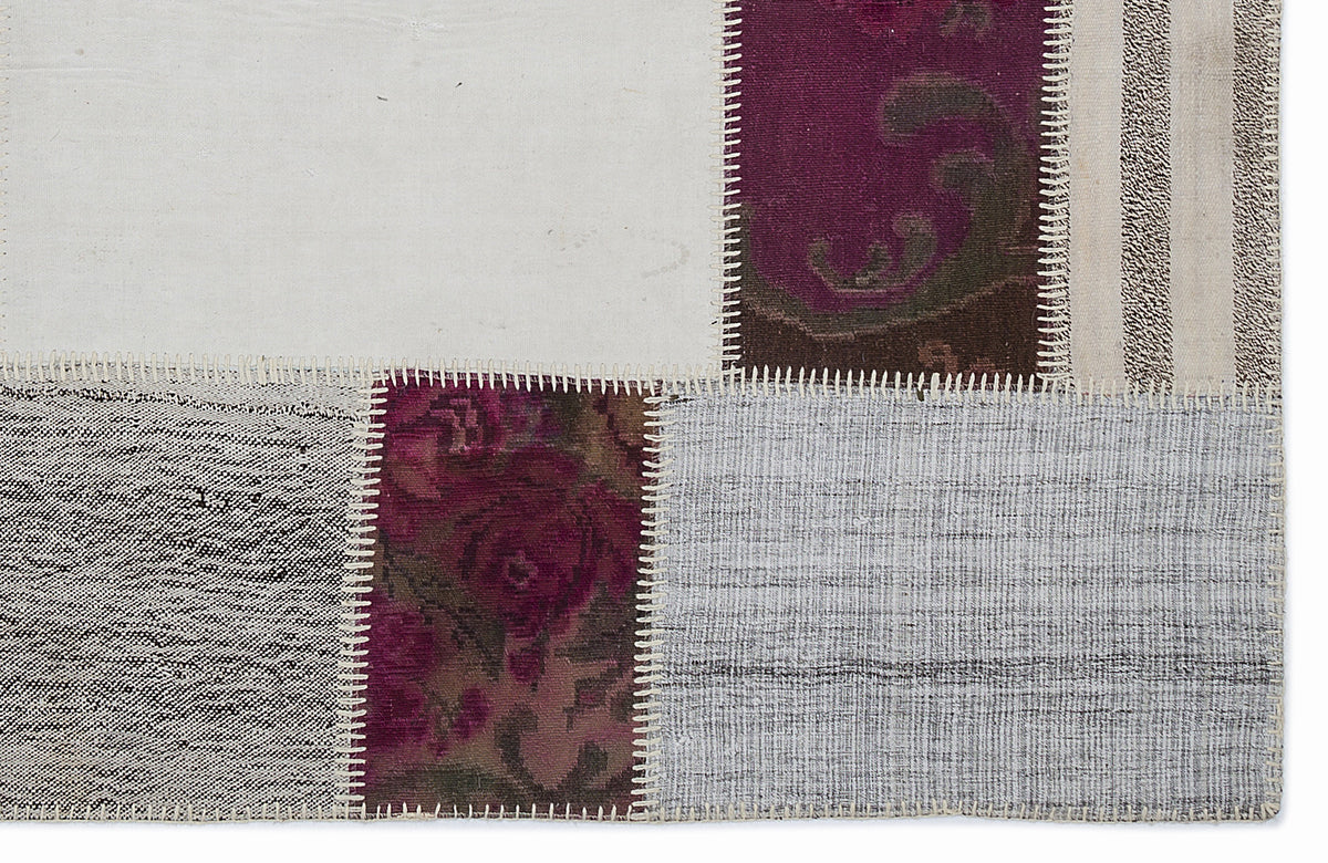 Karabakh Over Dyed Kilim Patchwork Unique Rug 5&#39;3&#39;&#39; x 7&#39;7&#39;&#39; ft 160 x 230 cm