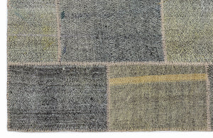 Mixed Over Dyed Kilim Patchwork Unique Rug 5'3'' x 7'7'' ft 160 x 230 cm