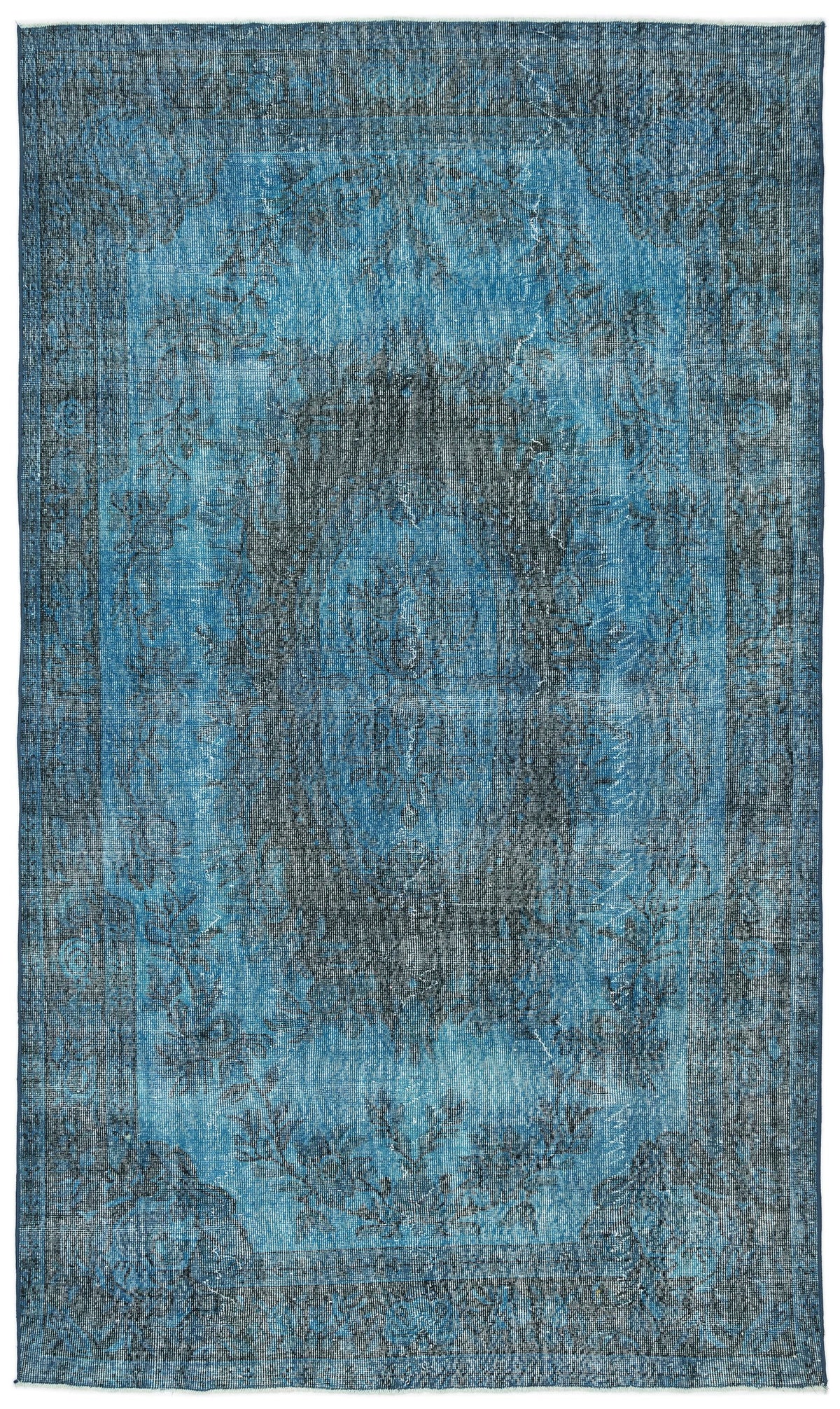 Turquoise  Over Dyed Vintage Rug 6&#39;0&#39;&#39; x 10&#39;1&#39;&#39; ft 184 x 308 cm