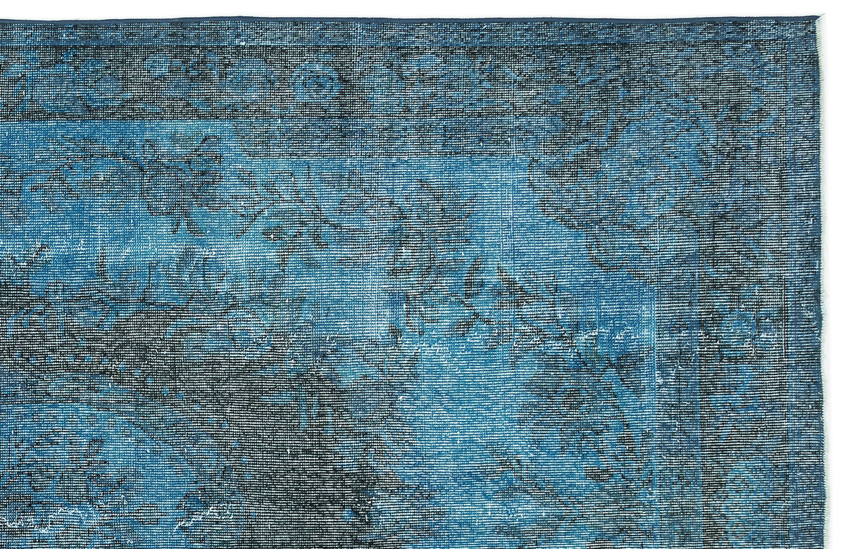 Turquoise  Over Dyed Vintage Rug 6&#39;0&#39;&#39; x 10&#39;1&#39;&#39; ft 184 x 308 cm