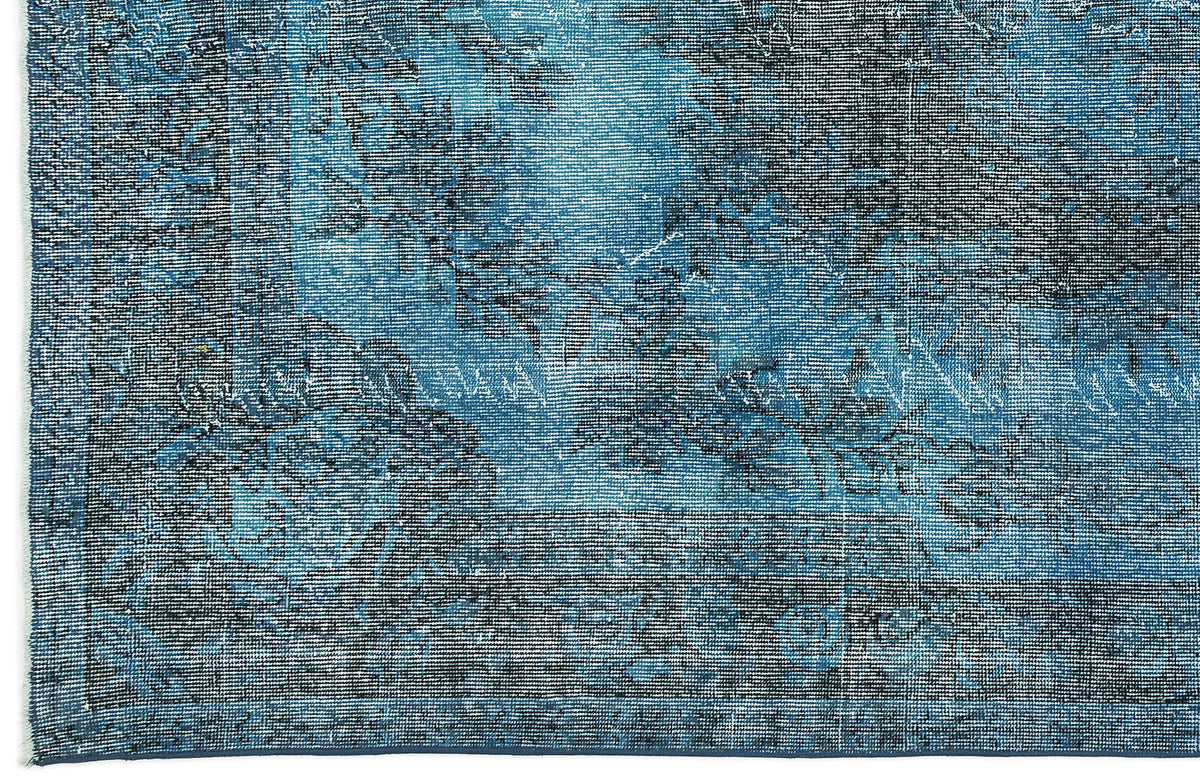 Turquoise  Over Dyed Vintage Rug 6&#39;0&#39;&#39; x 10&#39;1&#39;&#39; ft 184 x 308 cm