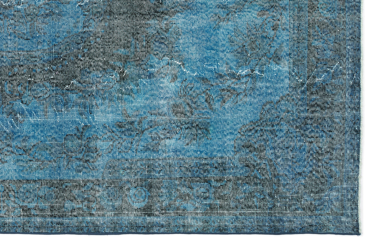 Turquoise  Over Dyed Vintage Rug 6&#39;0&#39;&#39; x 10&#39;1&#39;&#39; ft 184 x 308 cm