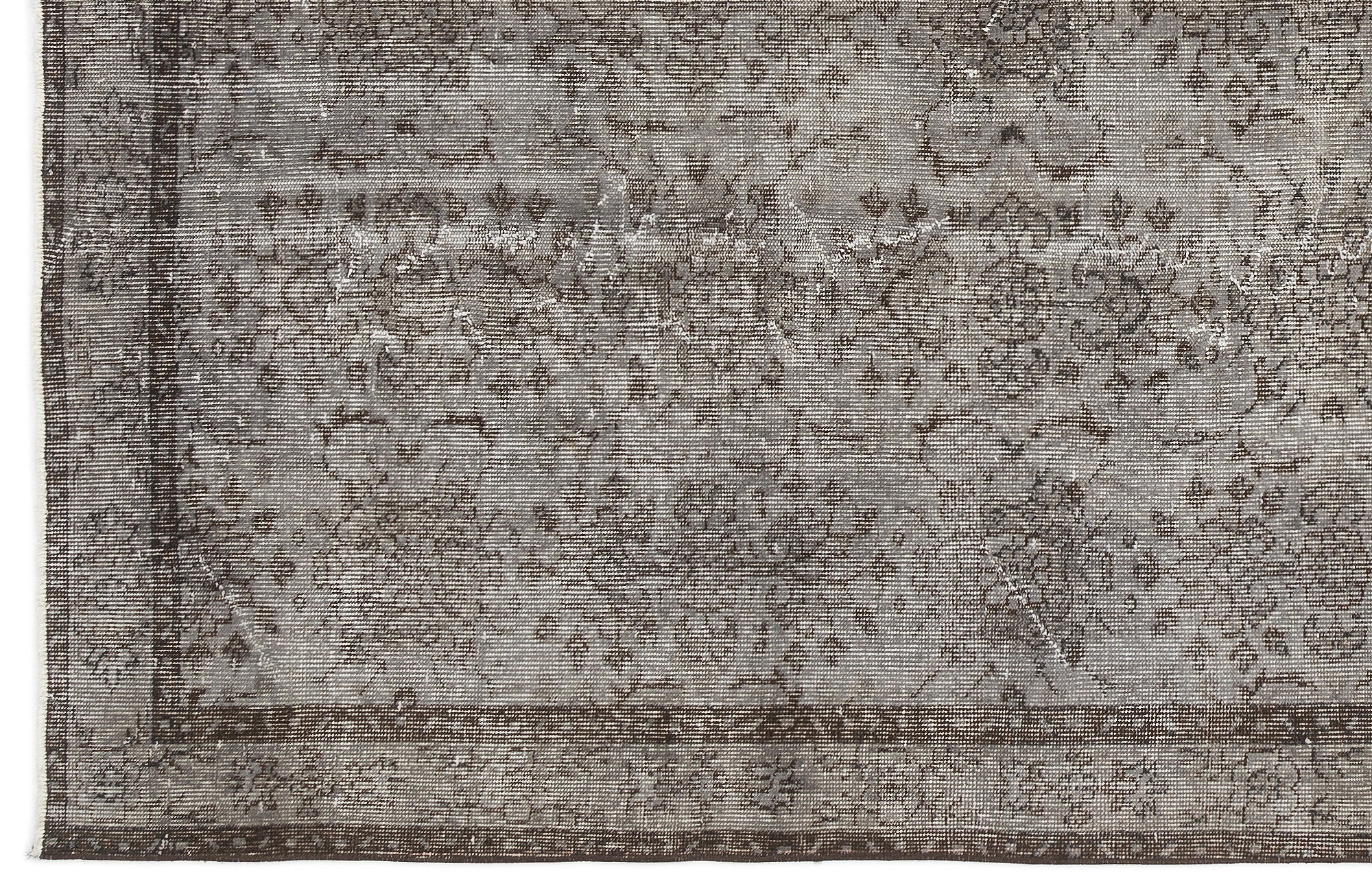 Gray Over Dyed Vintage Rug 5'12'' x 9'5'' ft 182 x 287 cm