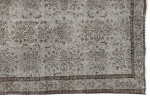 Gray Over Dyed Vintage Rug 5'12'' x 9'5'' ft 182 x 287 cm