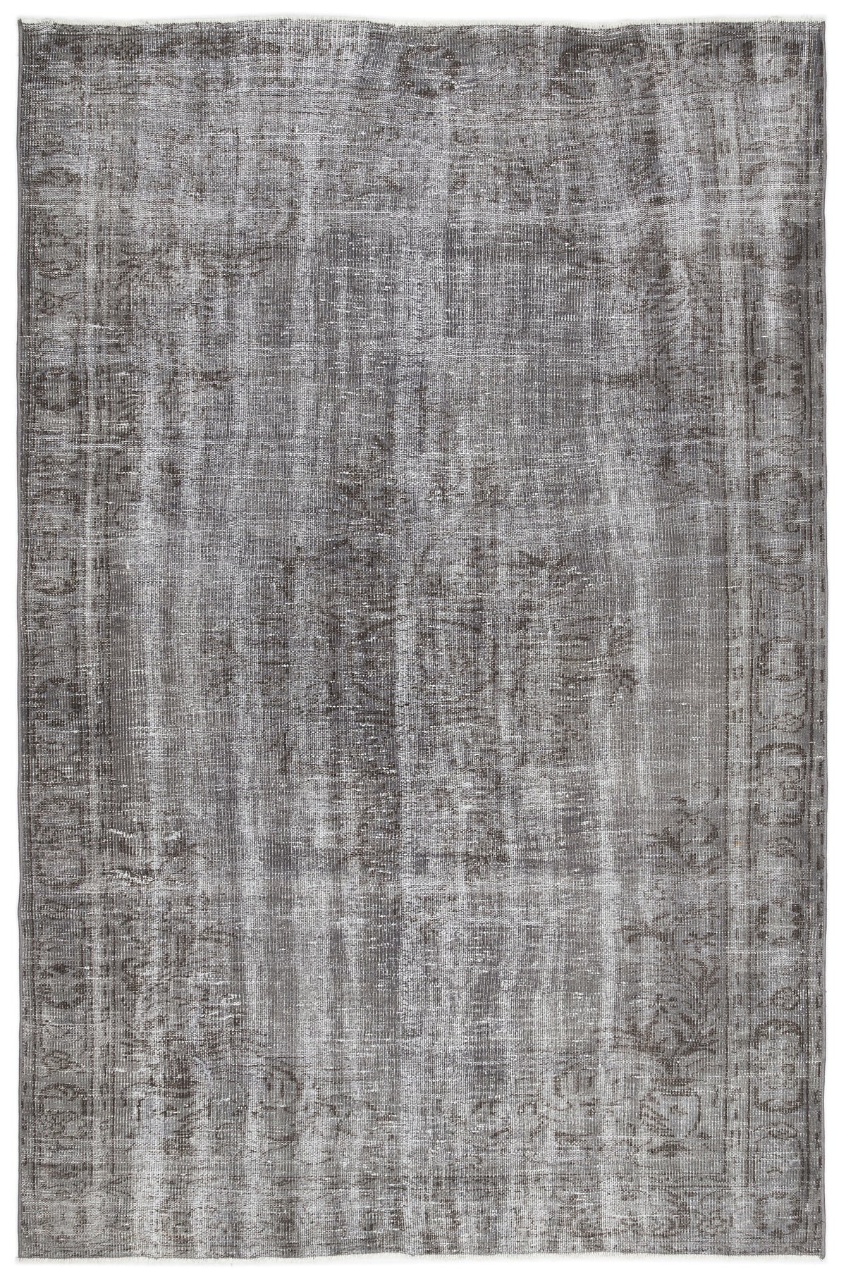 Gray Over Dyed Vintage Rug 5&#39;9&#39;&#39; x 8&#39;11&#39;&#39; ft 175 x 272 cm